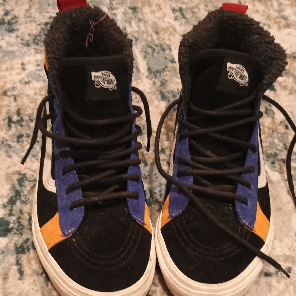 Vans Skate High-Top Sneakers - Black, Blue, Red and Orange